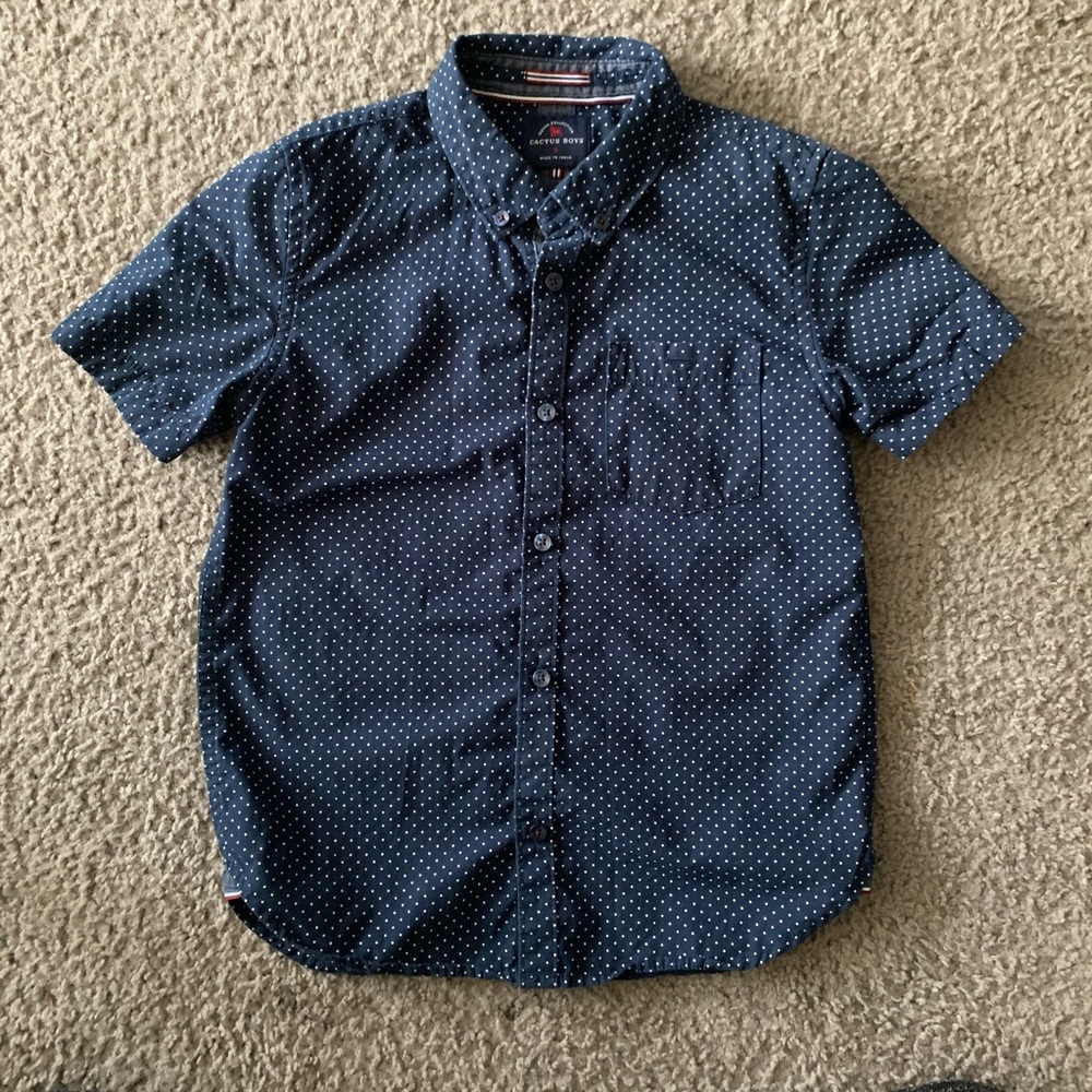 Cactus Boys Blue Button Down Shirt
